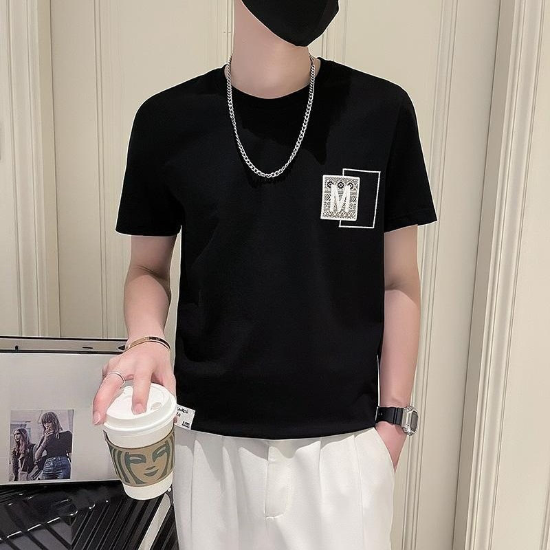 Camiseta Masculina de Manga Cu - Korean Men Lifestyle avaliação e preço