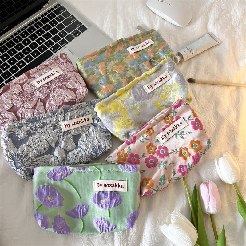 Moda coreana flor viagem saco  - Korean Skincare Routine avaliação e preço